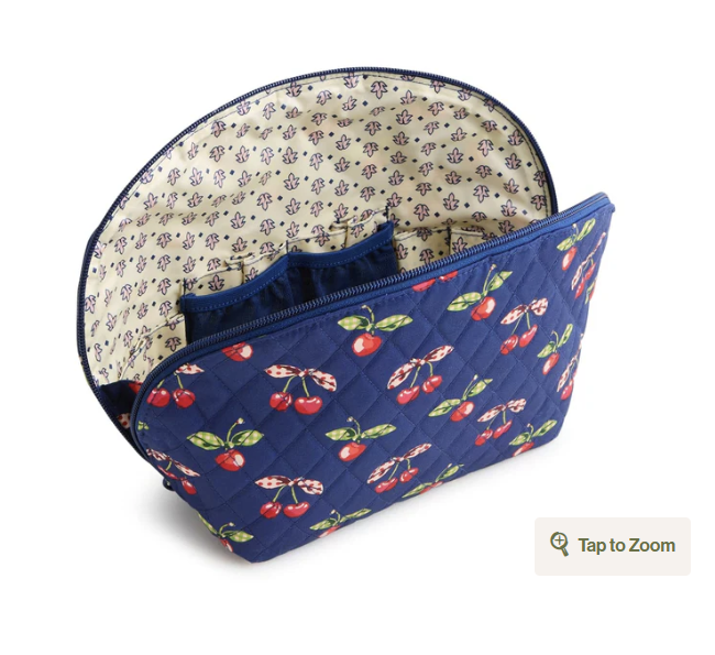 Vera Bradley Large Dome Cosmetic- Cherry Picking