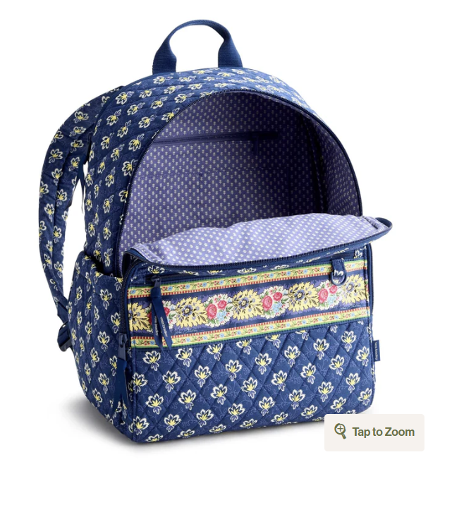 Vera Bradley Bancroft Backpack-Maison Blue