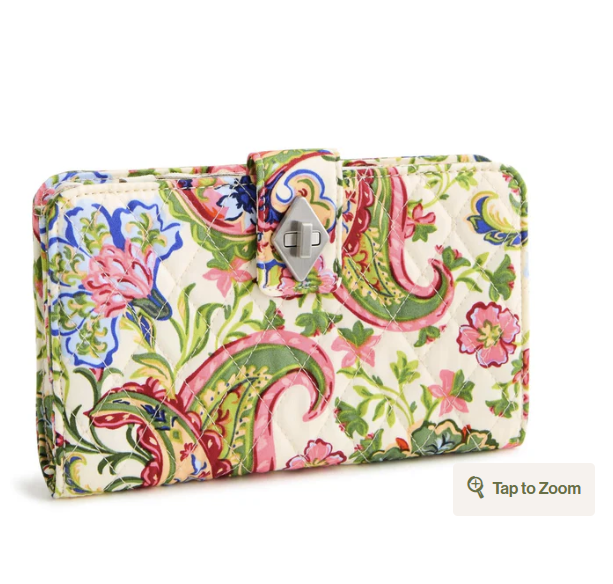 Vera Bradley Turnlock Wallet - Vibrant Paisley
