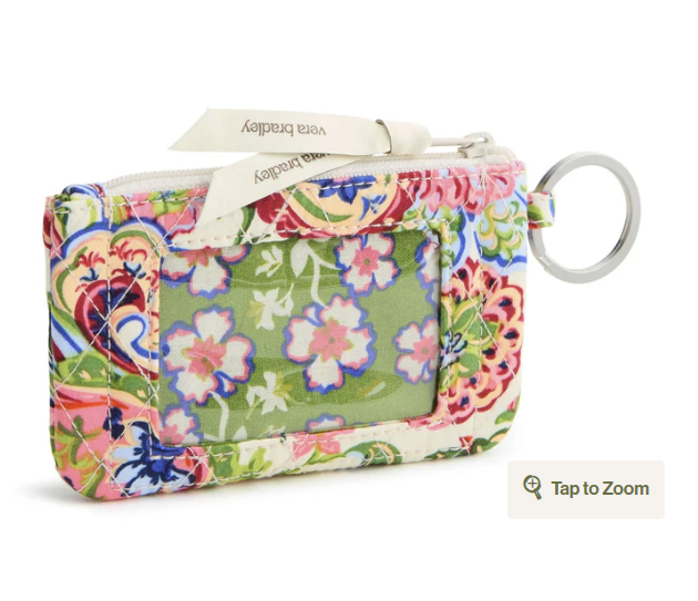 Vera Bradley Zip ID Case-Vibrant paisley