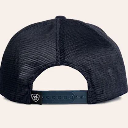 Ariat Navy Embroidered Logo Flat Bill Cap-A