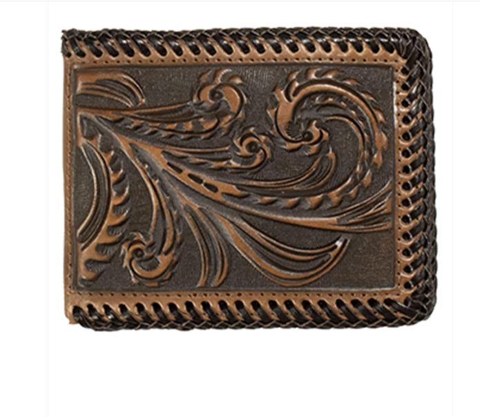 Men's Scrolling Pattern Bifold Wallet-D250014702