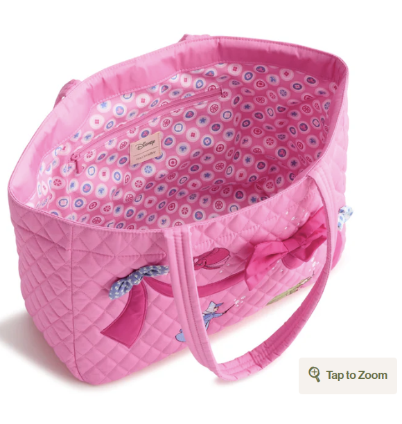Disney Small Hathaway Tote-Aurora pink bows in Premium cotton