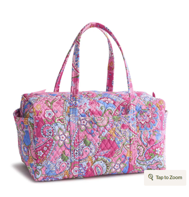 Disney Large Original Duffel-Aurora pink swirls in Premium Cotton