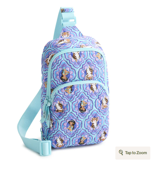 Disney Lorman Sling Backpack Jasmine medallions in Premium cotton