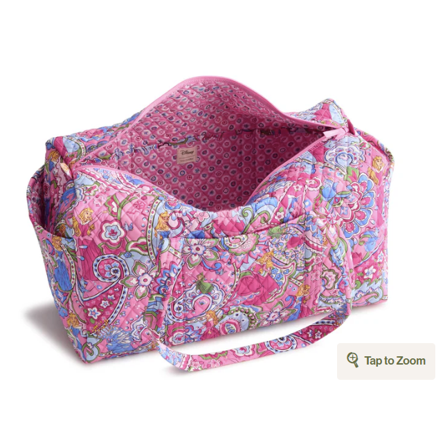 Disney Large Original Duffel-Aurora pink swirls in Premium Cotton