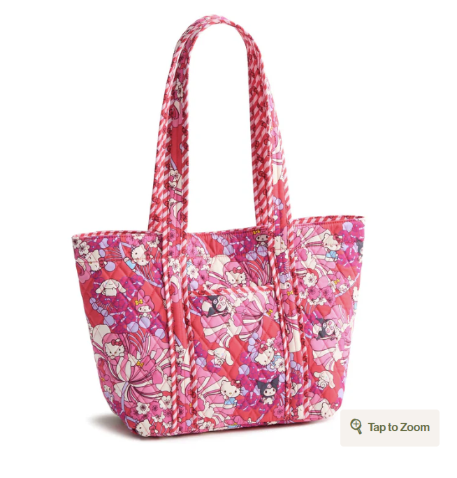 Vera Bradley Small Hathaway Tote-Hello Kitty and friends Hello Hydrangeas