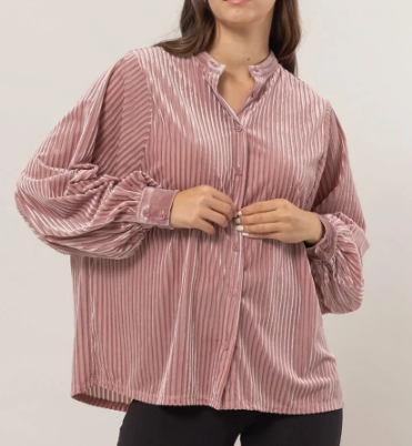 Vane Velvet Striped Blouse