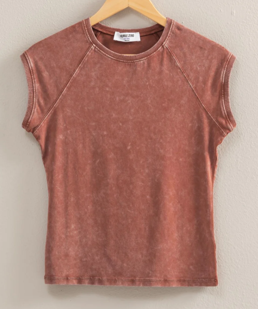 Basic Raglan Cap Sleeve Tee