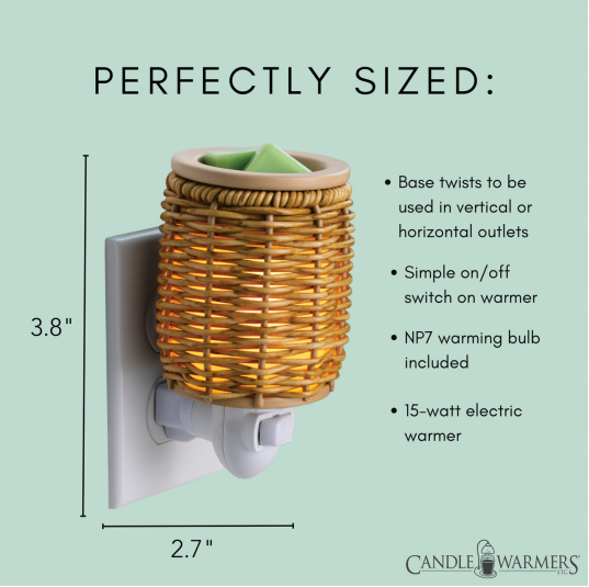 Wicker Lantern Pluggable Fragrance Warmer