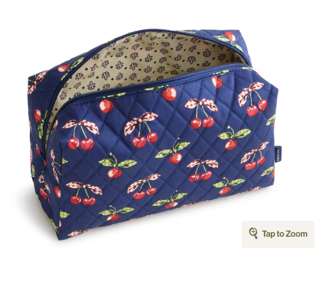 Vera Bradley Large Cosmetic Bag-Cherry Picking
