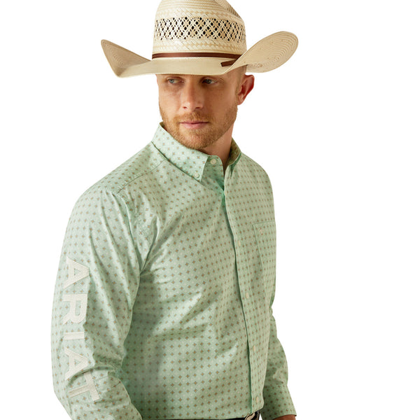 ARIAT TEAM PIERSON LIGHT GREEN - MENS SHIRT - 10054733