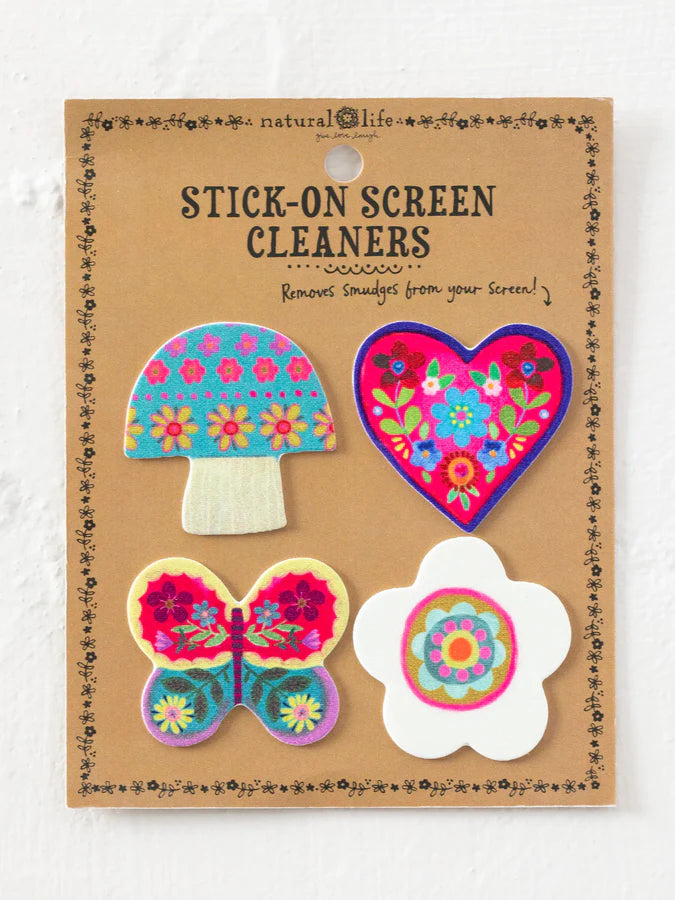 Stick-On Screen Cleaner, Set of 4