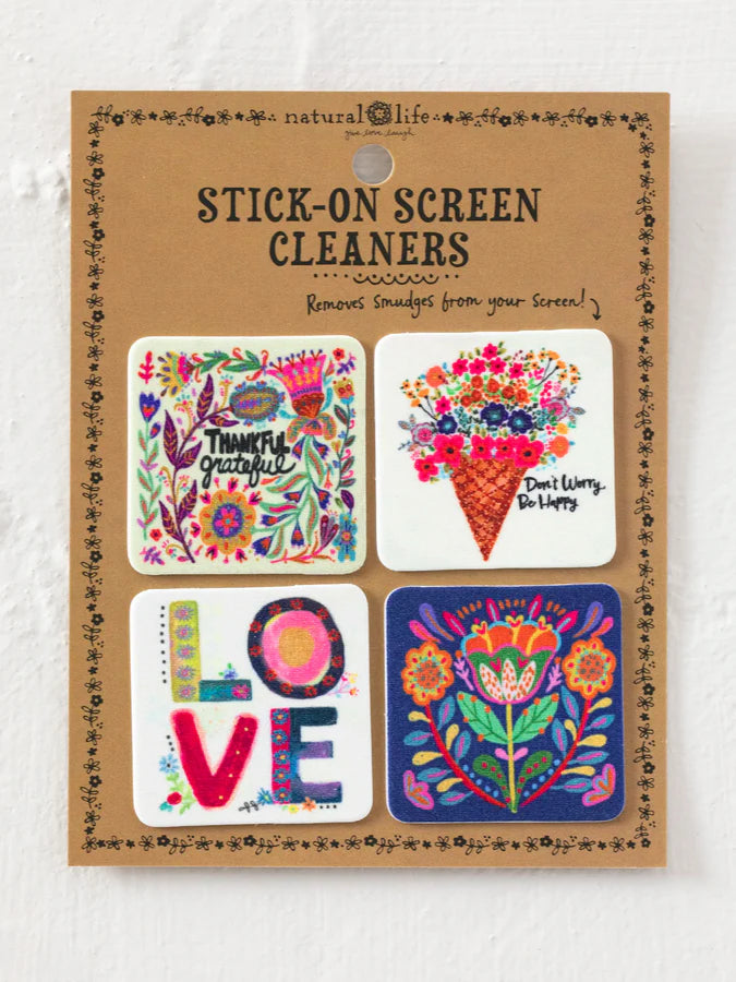 Stick-On Screen Cleaner, Set of 4