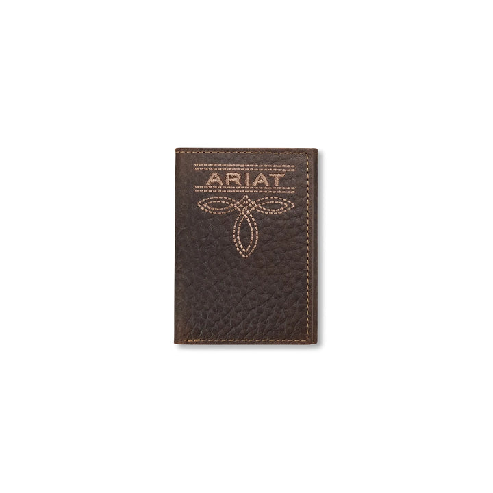 ARIAT TRIFOLD BUG STITCH BROWN - ACCESSORIES WALLET - A3563402