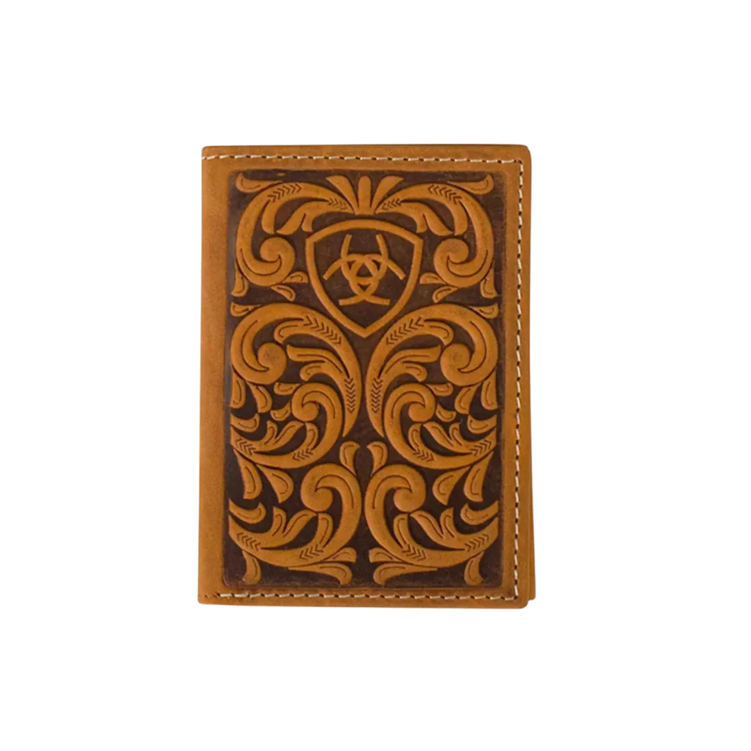 Ariat Embossed Scrolling Tri-Fold Wallet A3561344