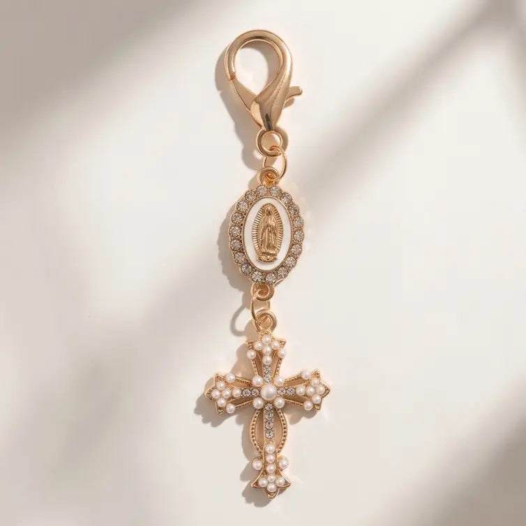 Our Lady of Guadalupe Enamel Medal Keychain