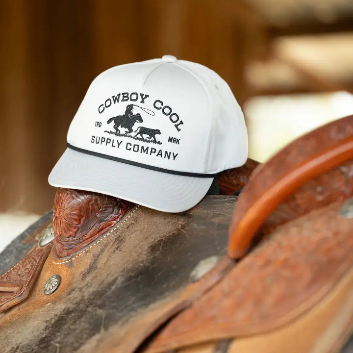 Roper Hat, Light Gray 5-Panel Pinch Front Snapback