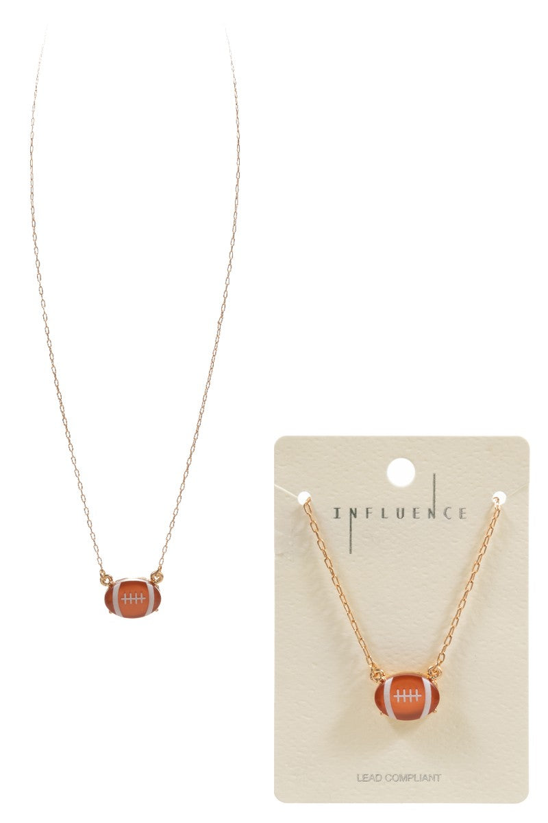 Sports Ball Shaped Faux Stone Necklace
