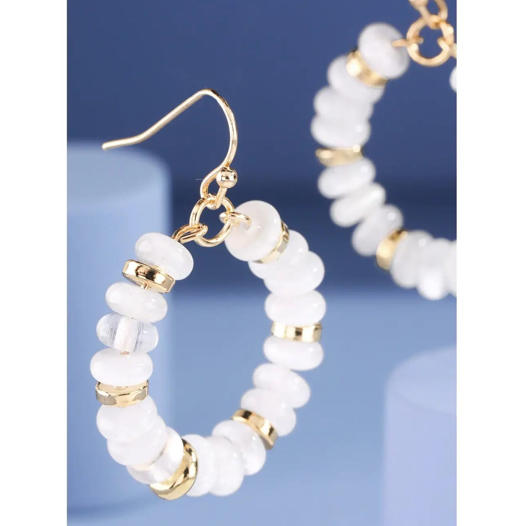 Beaded Ring Hoop Earrings