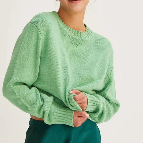 Peppermint Cropped Sweater