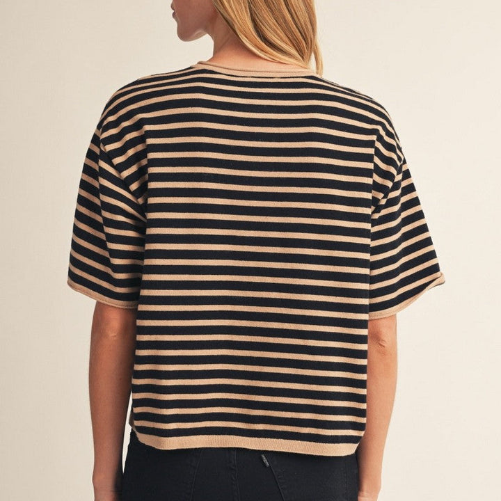 Mindy Stripe Lightweight Sweater Top