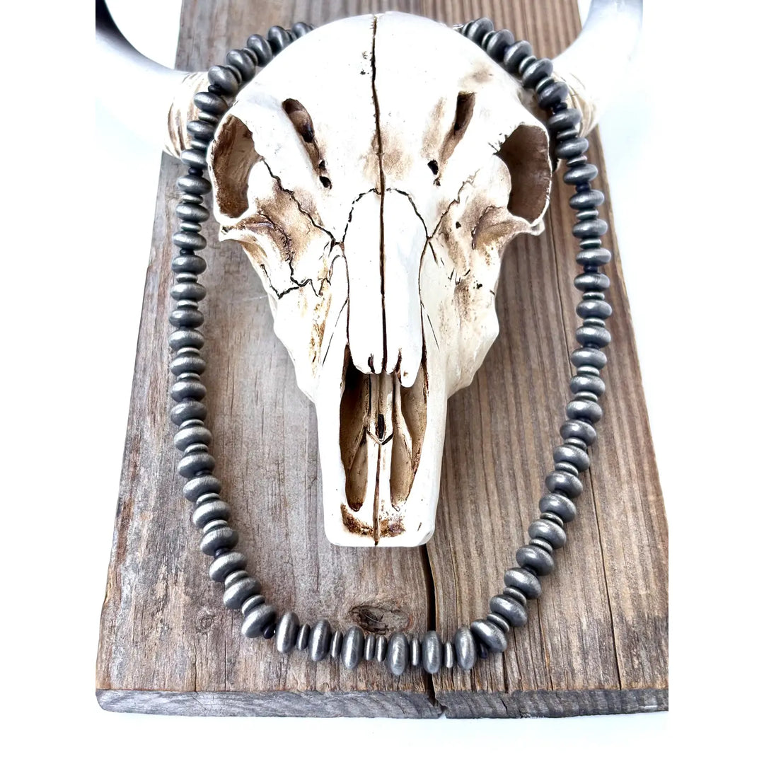 Western Style Flat  Pearl & Stone Beaded Necklace