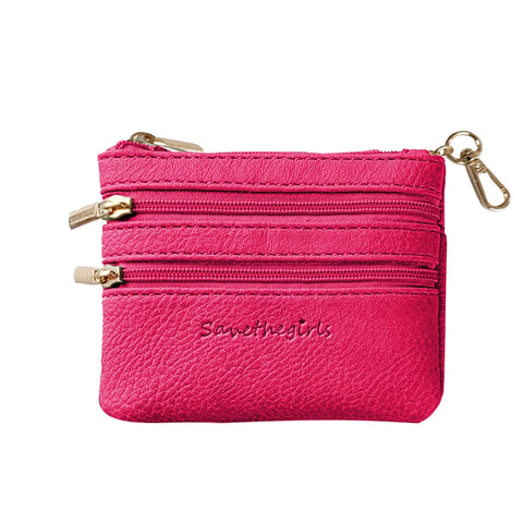 Vegan Leather Zippered Pouch