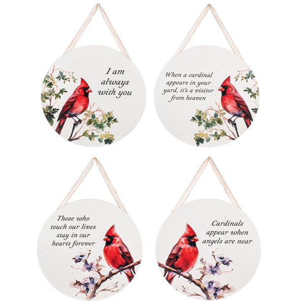 Cardinal Memorial Text Wall Decor