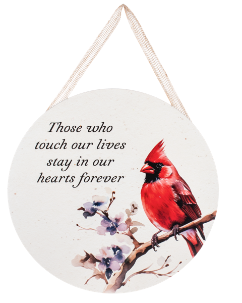 Cardinal Memorial Text Wall Decor