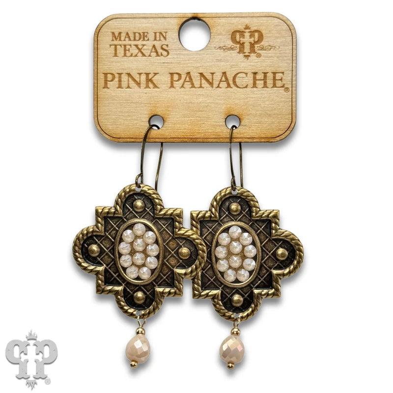 Pink Panache Art deco dangle chandelier earring