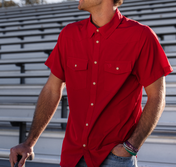 PERFORMANCE WESTERN SHIRT - RED