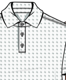 PERFORMANCE POLO - TEXAS GREY AND WHITE
