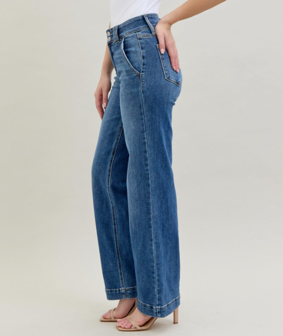 Judy Blue Daisy Double Button Denims