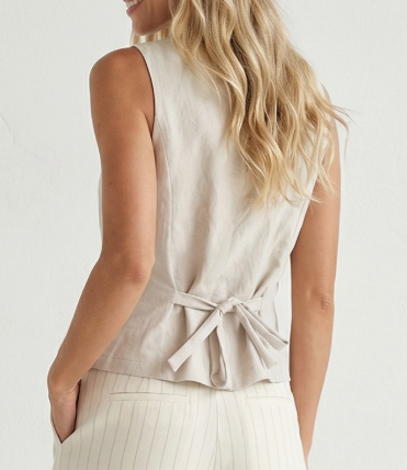 Wina Woven Vest With Back Tie