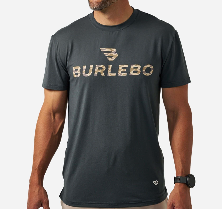 FLYING B LOGO GUN METAL GREY & GAUGE CAMO TEE