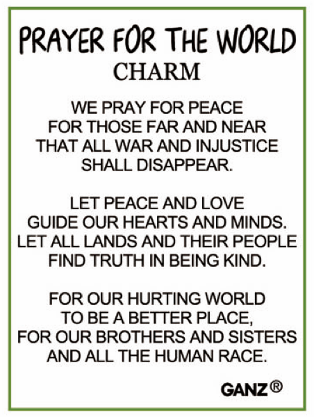 Prayer for the World Charms