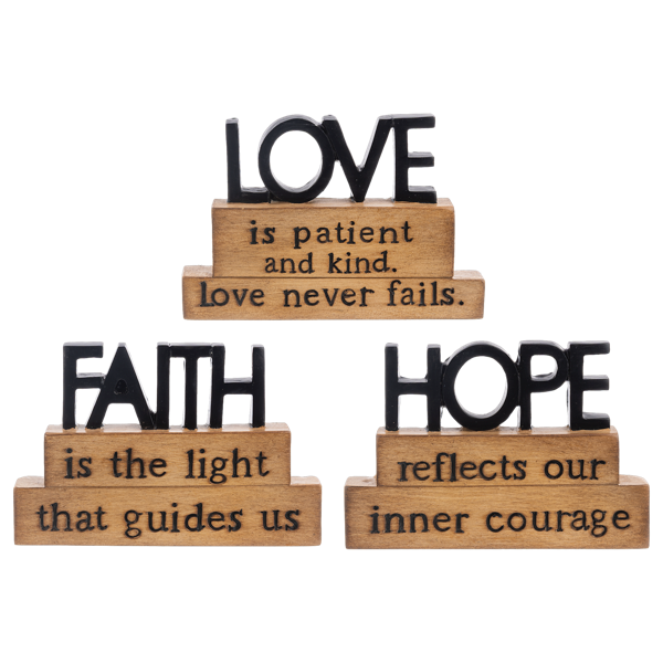Faith Hope Love - Message Figurines