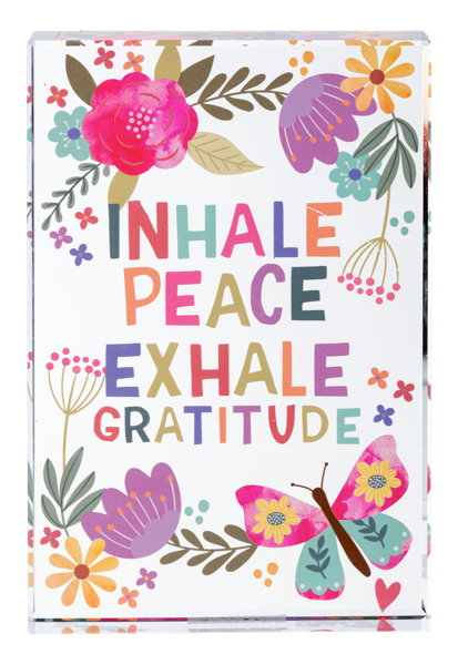Grateful For You Glass Desk Blocks