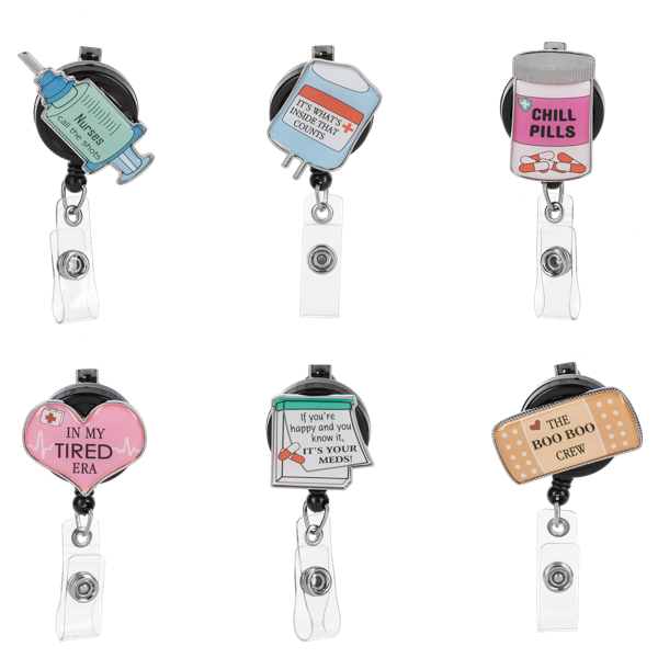 Nurse and Doctor Badge Reels on Backers