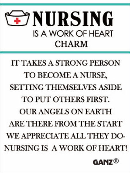 Nursing is a Work of Heart Charms