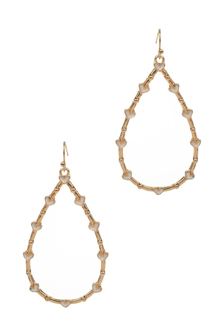Heart ENAMEL HOOK EARRINGS