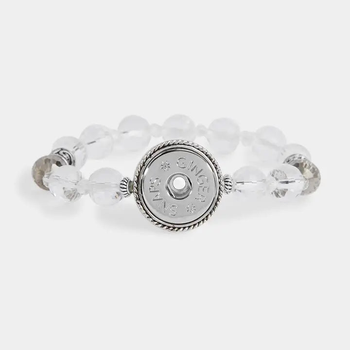 Blank Space Bracelet - Clear- Ginger Snaps