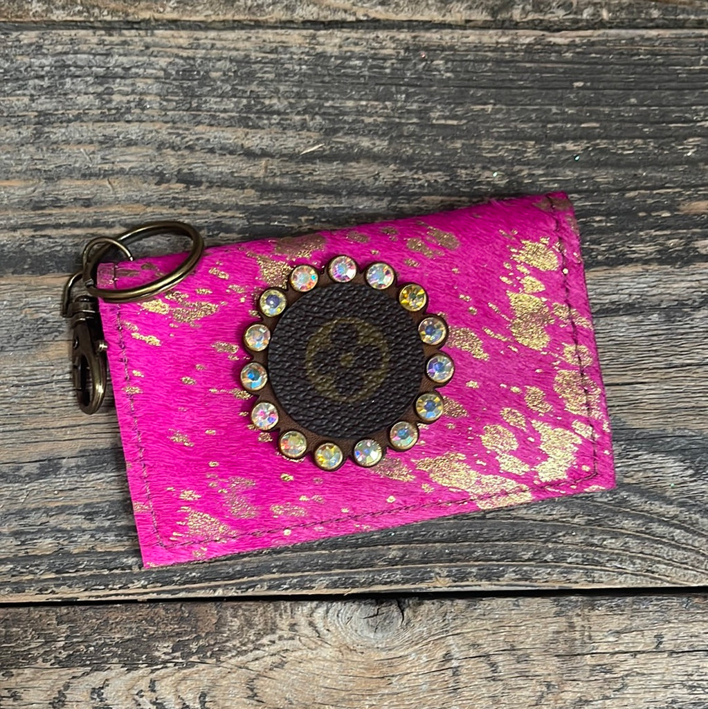 Upcycled Checkbook Cover/Wallet Leopard