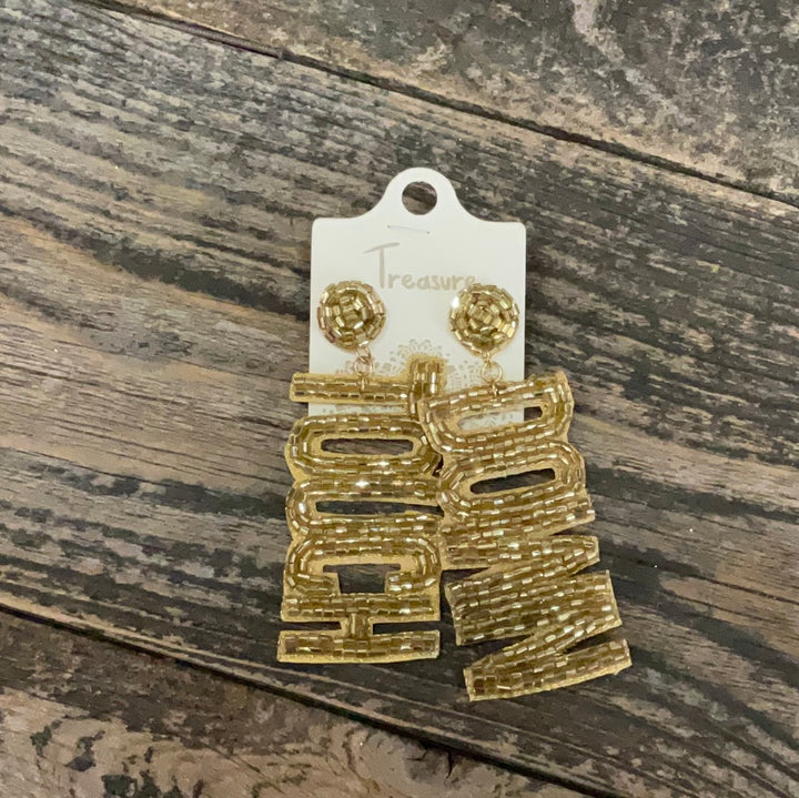 TOUCH DOWN SEED BEAD EARRINGS