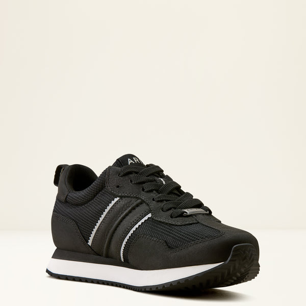 Ariat Ladies Ranch Runner H2O Lace Up Sneakers-10080372- Black
