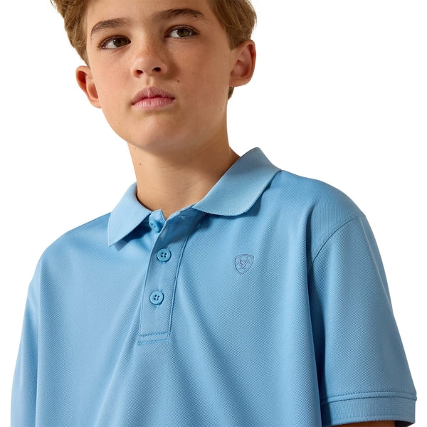 Boy's ARIAT TEK POLO Blissful Blue - 10071422