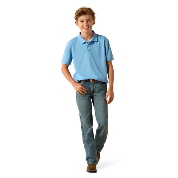 Boy's ARIAT TEK POLO Blissful Blue - 10071422