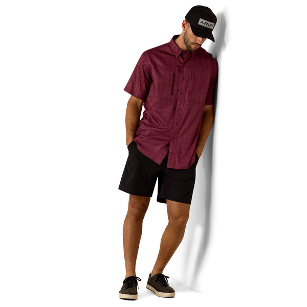 Ariat 10071055 Mens VentTEK Outbound Classic Fit Shirt -Maroon