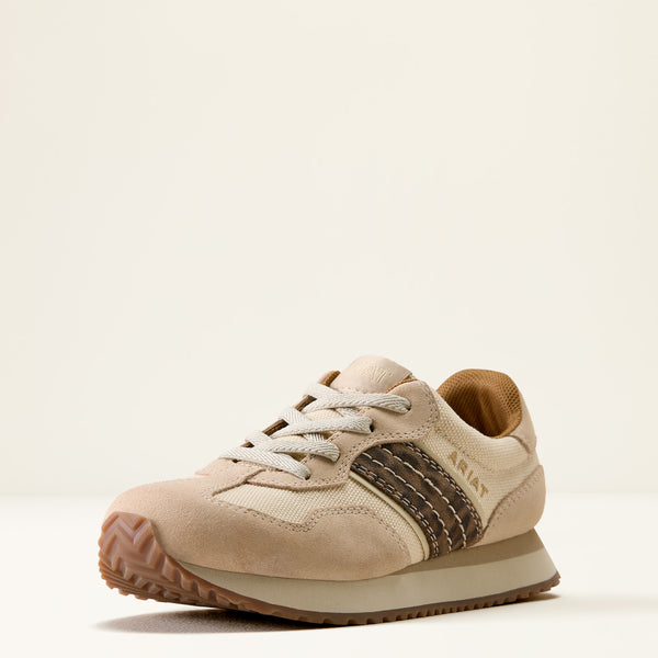Ariat Ladies Ranch Runner Lace Up Sneakers-Cream Leopard-10074338
